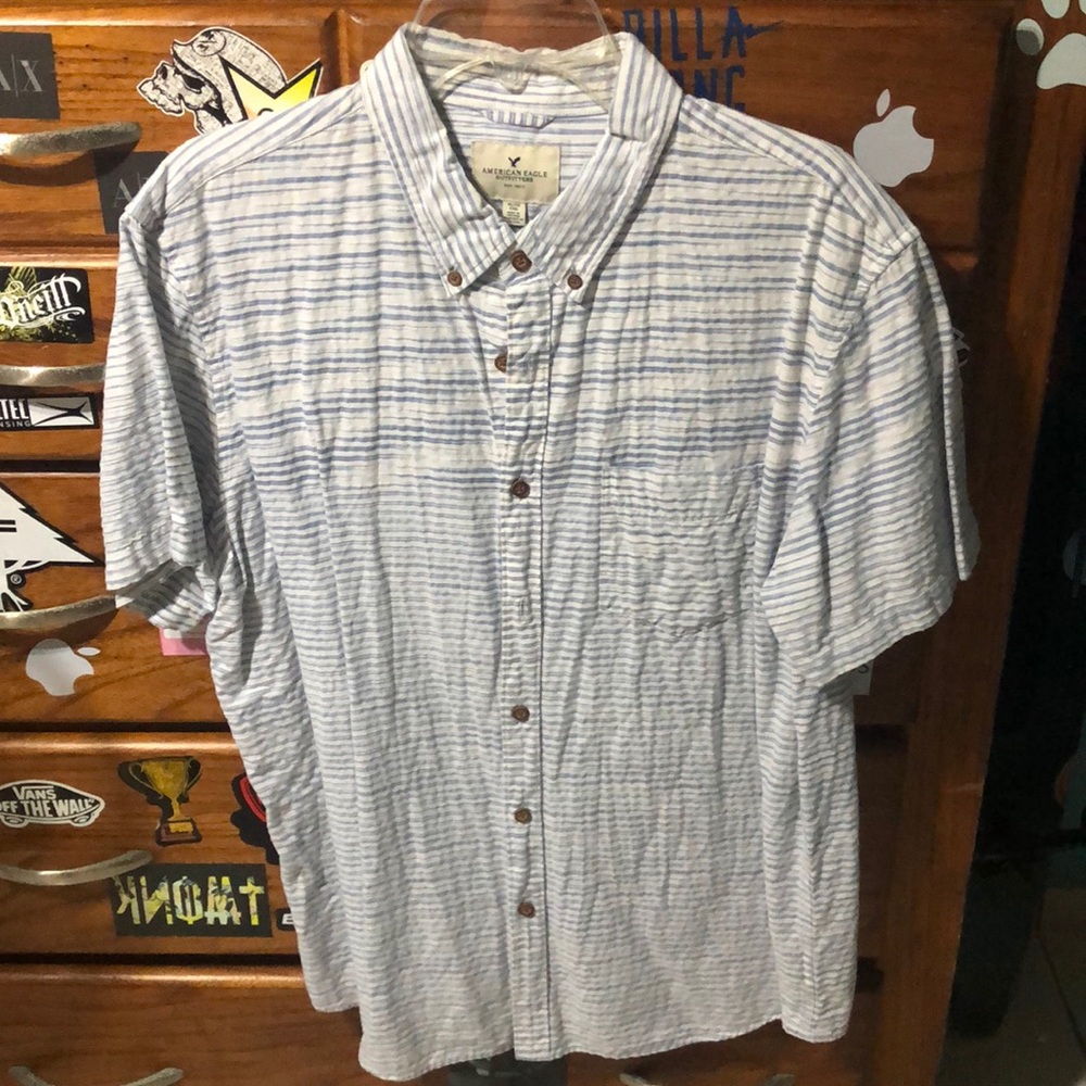 Used American Eagle button down short sleeve XL